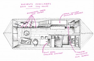 Des éléments amovibles pour une Tiny house fonctionnelle.